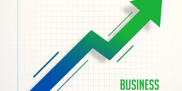 business growth steps chart arrow concept